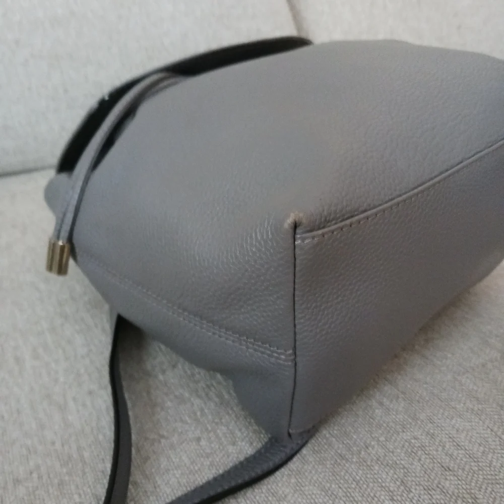 Kate Spade gray pebbled leather backpack